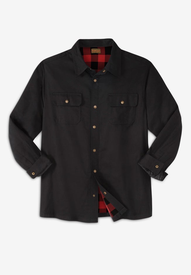 Flannel-Lined Twill Shirt Jacket image number 0