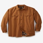 Flannel-Lined Twill Shirt Jacket image number null