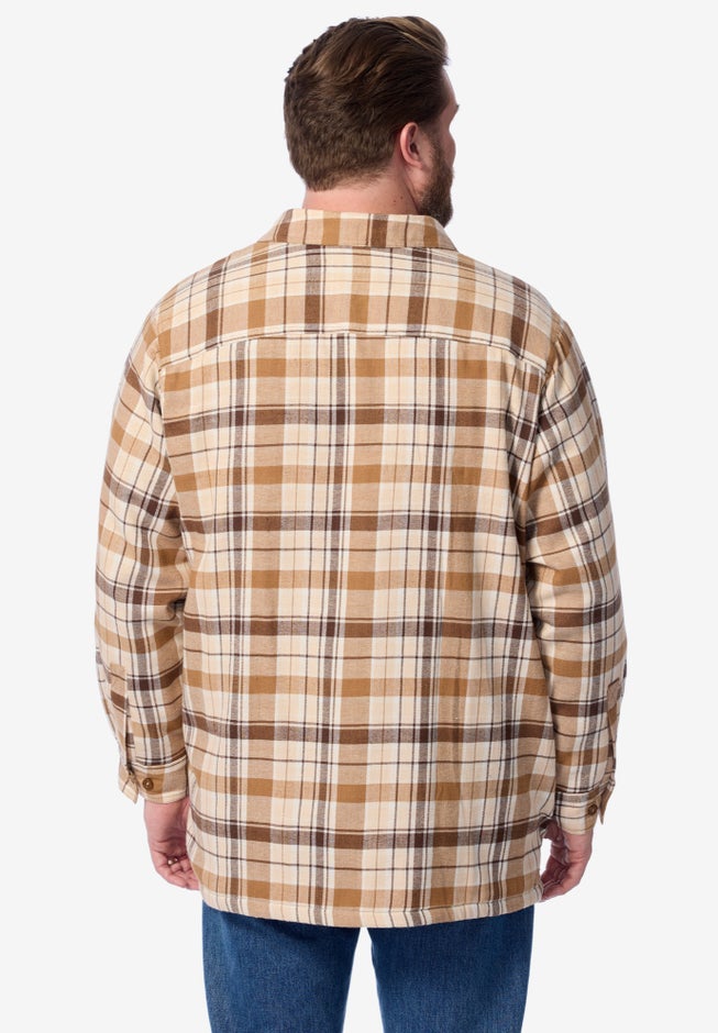 Fleece-Lined Flannel Shirt Jacket image number 1