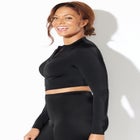 Chlorine Resistant Long Sleeved Cropped Zip Tee image number null