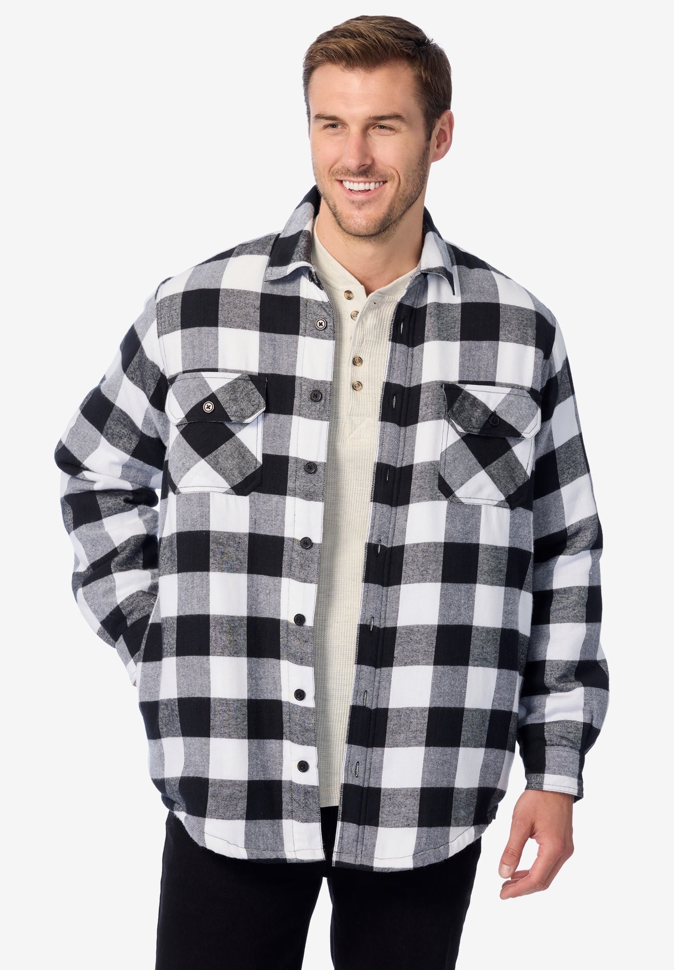 Fleece Sherpa Shirt Jacket image number 1