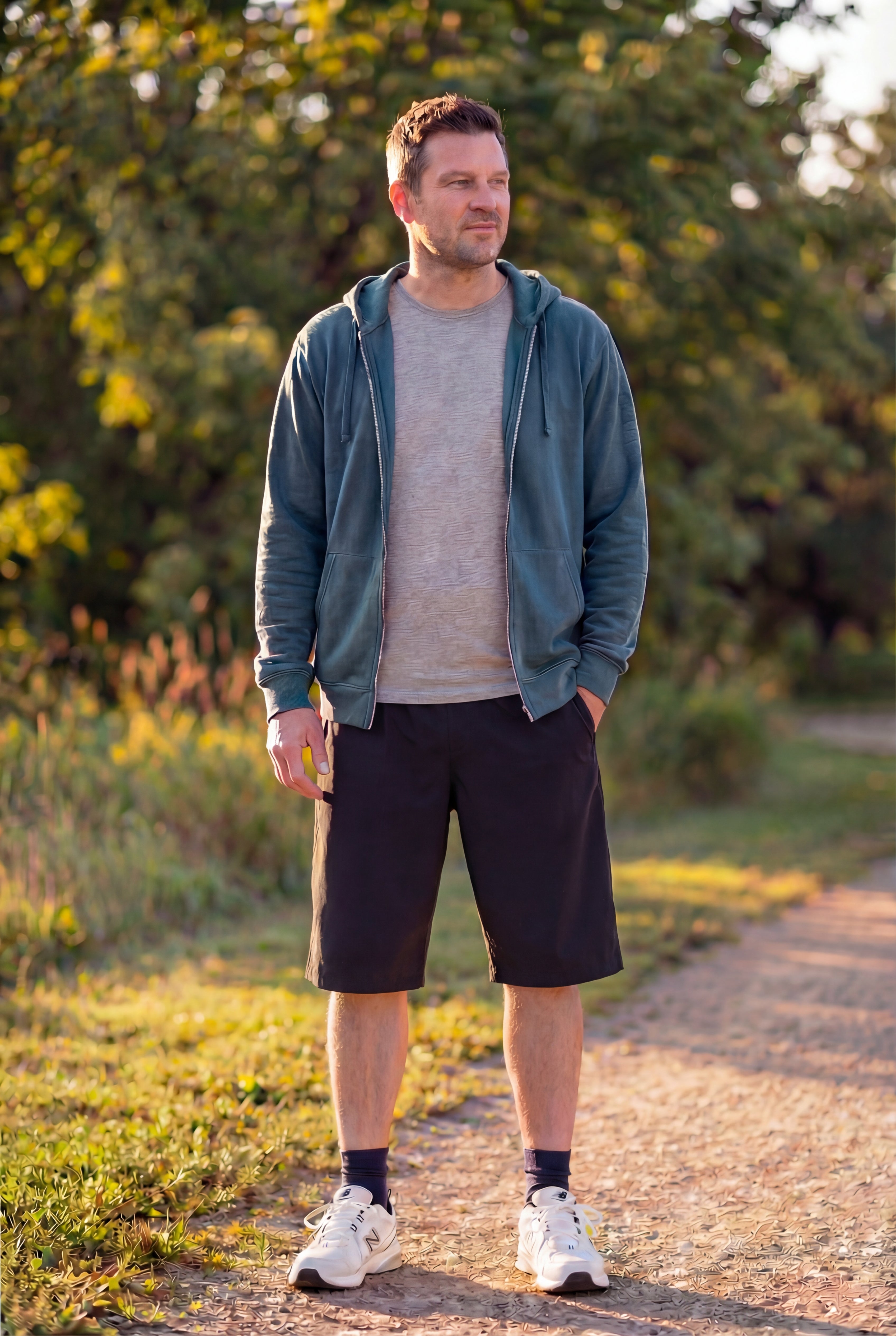 Lightweight Longer Length Jersey Shorts image number 1