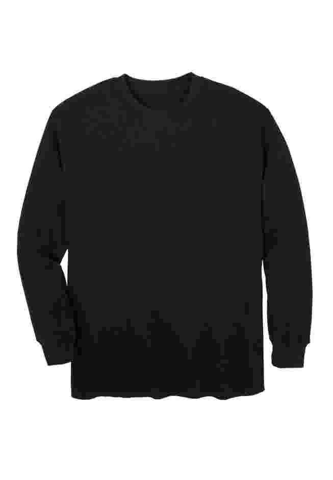 Waffle-knit Thermal Crewneck Tee image number 0