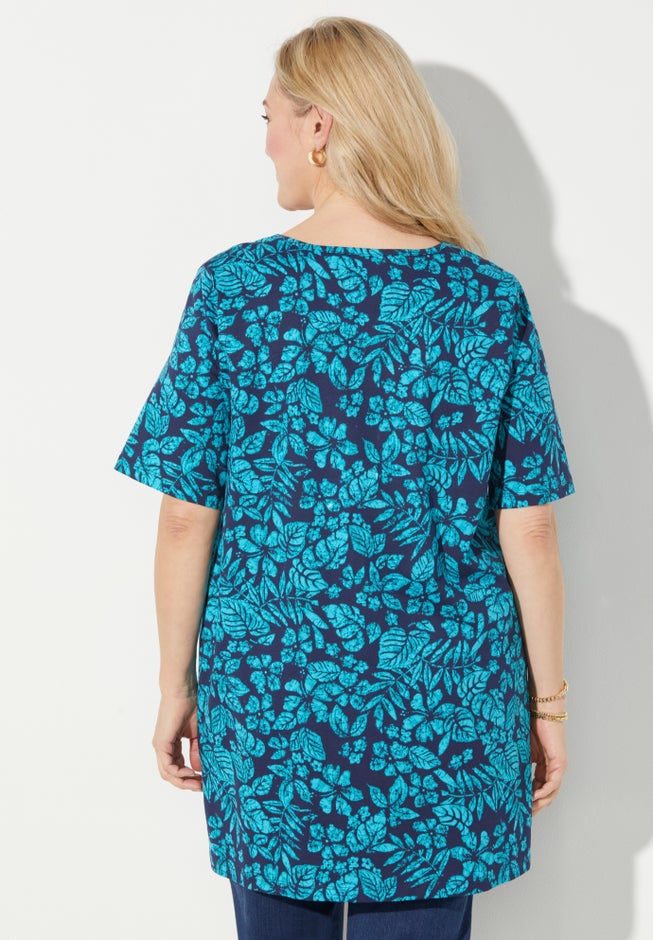 Easy Fit Notch-Neck Tee image number 1