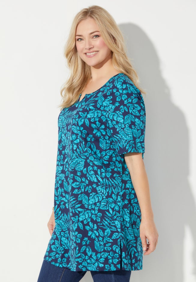 Easy Fit Notch-Neck Tee image number 2