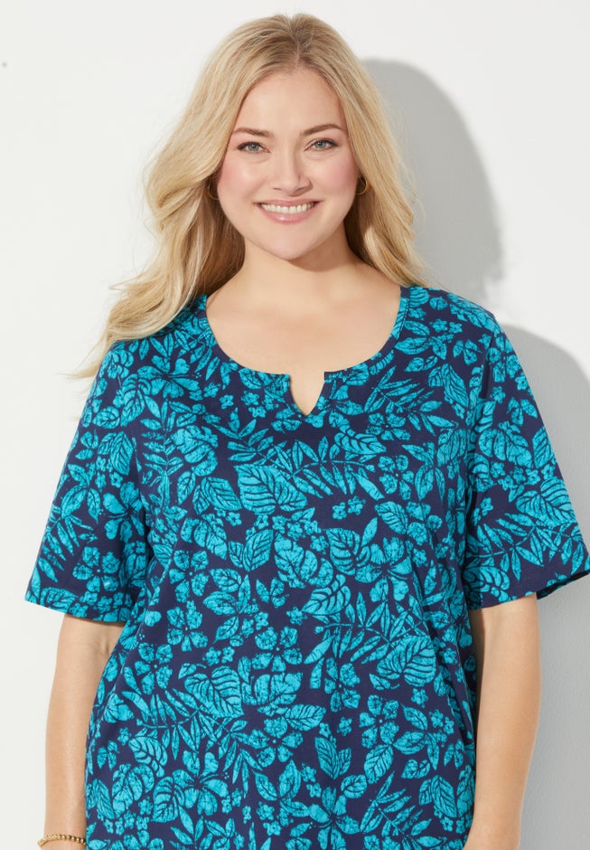 Easy Fit Notch-Neck Tee image number 3