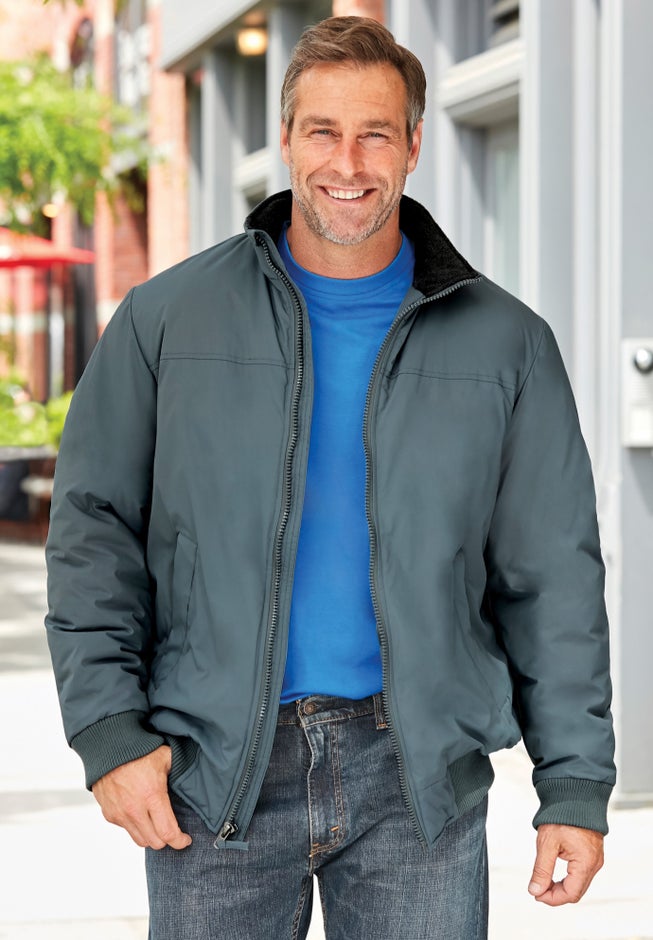 Fleece-Lined Bomber Jacket image number 6