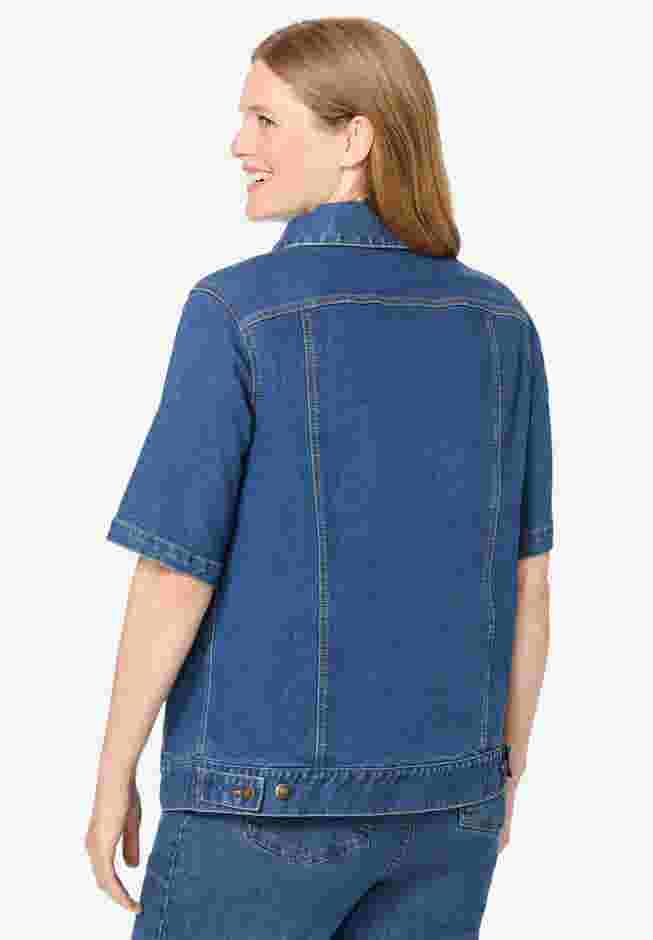Short-Sleeve Denim Jacket image number 1