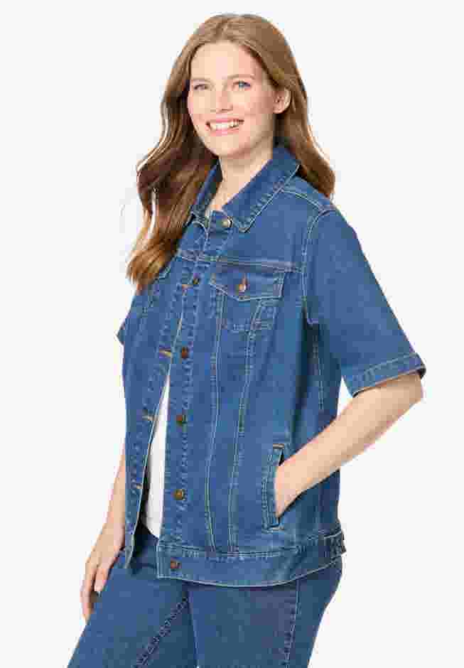 Short-Sleeve Denim Jacket image number 2