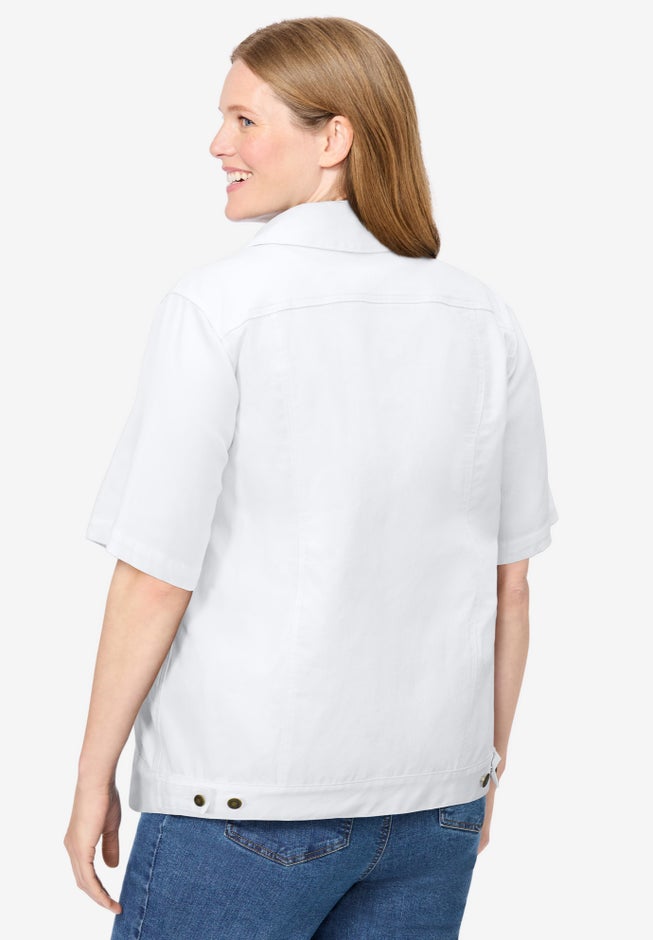 Short-Sleeve Denim Jacket image number 1