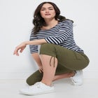 Stretch Cargo Capris by ellos&reg; image number null