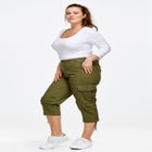 Stretch Cargo Capris by ellos&reg; image number null