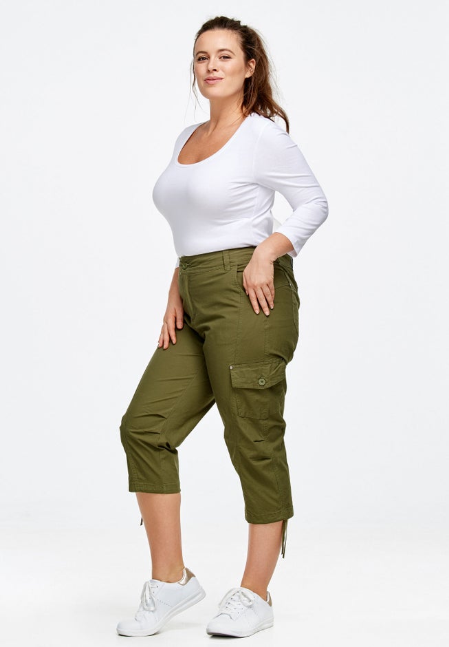 Stretch Cargo Capris by ellos&reg; image number 5