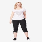Stretch Cargo Capris by ellos&reg; image number null