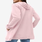 French Terry Long Zip Front Hoodie image number null