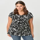 Twisted V-neck Tee image number 0