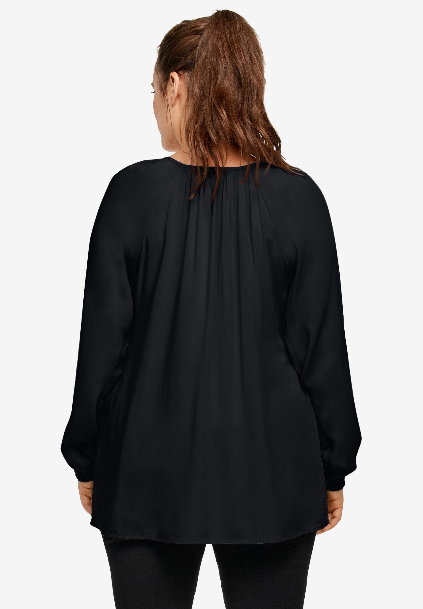 Tie Neck Peasant Tunic image number 1