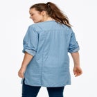 Snap Front Denim Tunic image number null