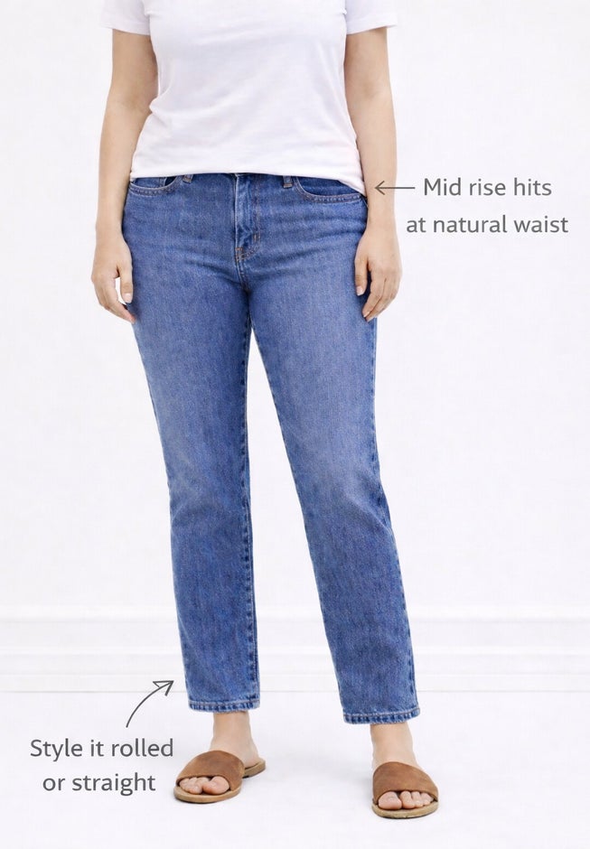 Mid-Rise Stretch 5-Pocket Relaxed Fit Boyfriend Jeans image number 2