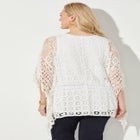 Openwork Fringe Poncho image number null