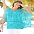 Openwork Fringe Poncho image number null