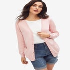 V-Neck Button Front 100% Cotton Everyday Cardigan image number 0
