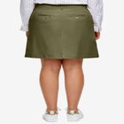 Mid-Rise Stretch Cotton Chino Skort image number null