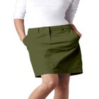 Mid-Rise Stretch Cotton Chino Skort image number null