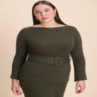 Belted Sweater image number null