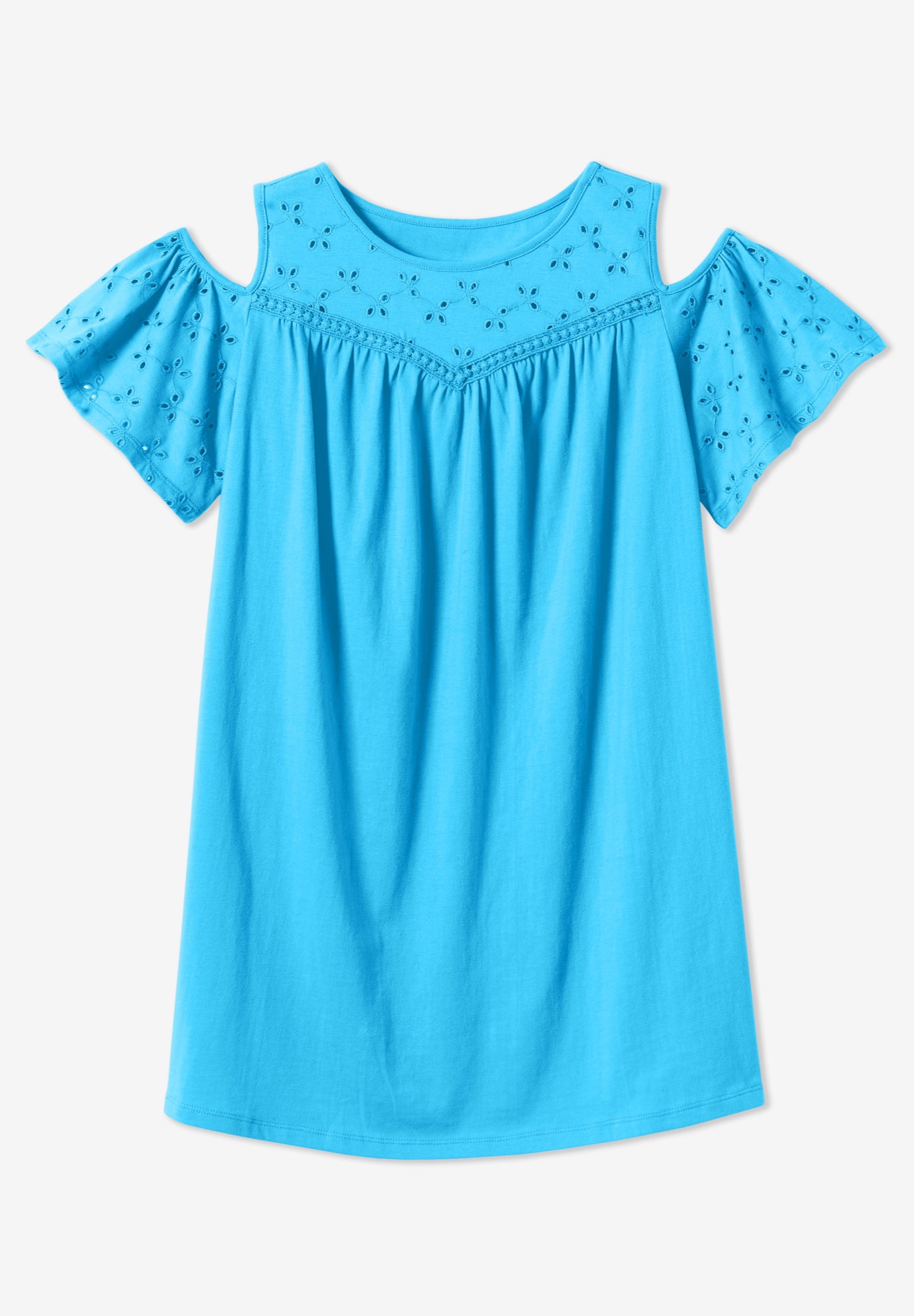 Eyelet Cold-Shoulder Tunic image number 3