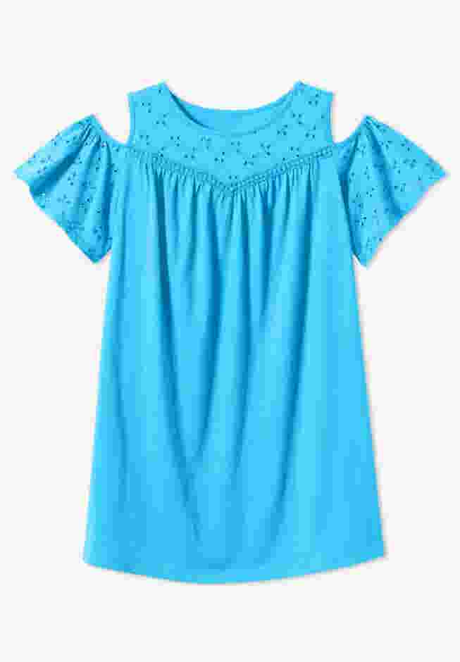 Eyelet Cold-Shoulder Tunic image number 3