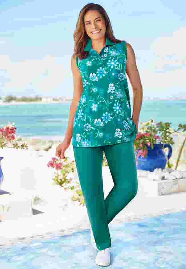 Sleeveless Polo Tunic image number 4