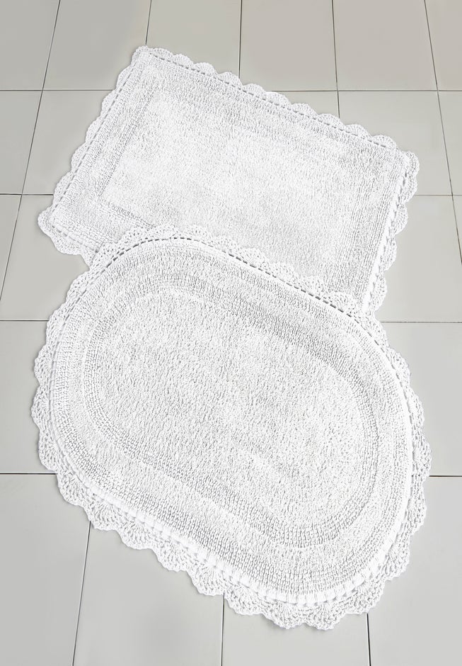 Rectangular Crochet Bath Mat image number 1