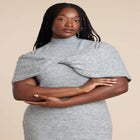 Twist Front Cape Sweater Dress image number null