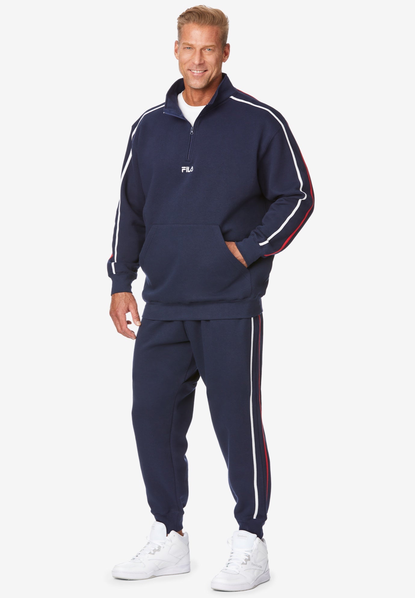 FILA&reg; Fleece 1/4 Zip Tracksuit image number 2