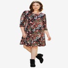 Madison Knit Three-Quarter Sleeve Dress image number null