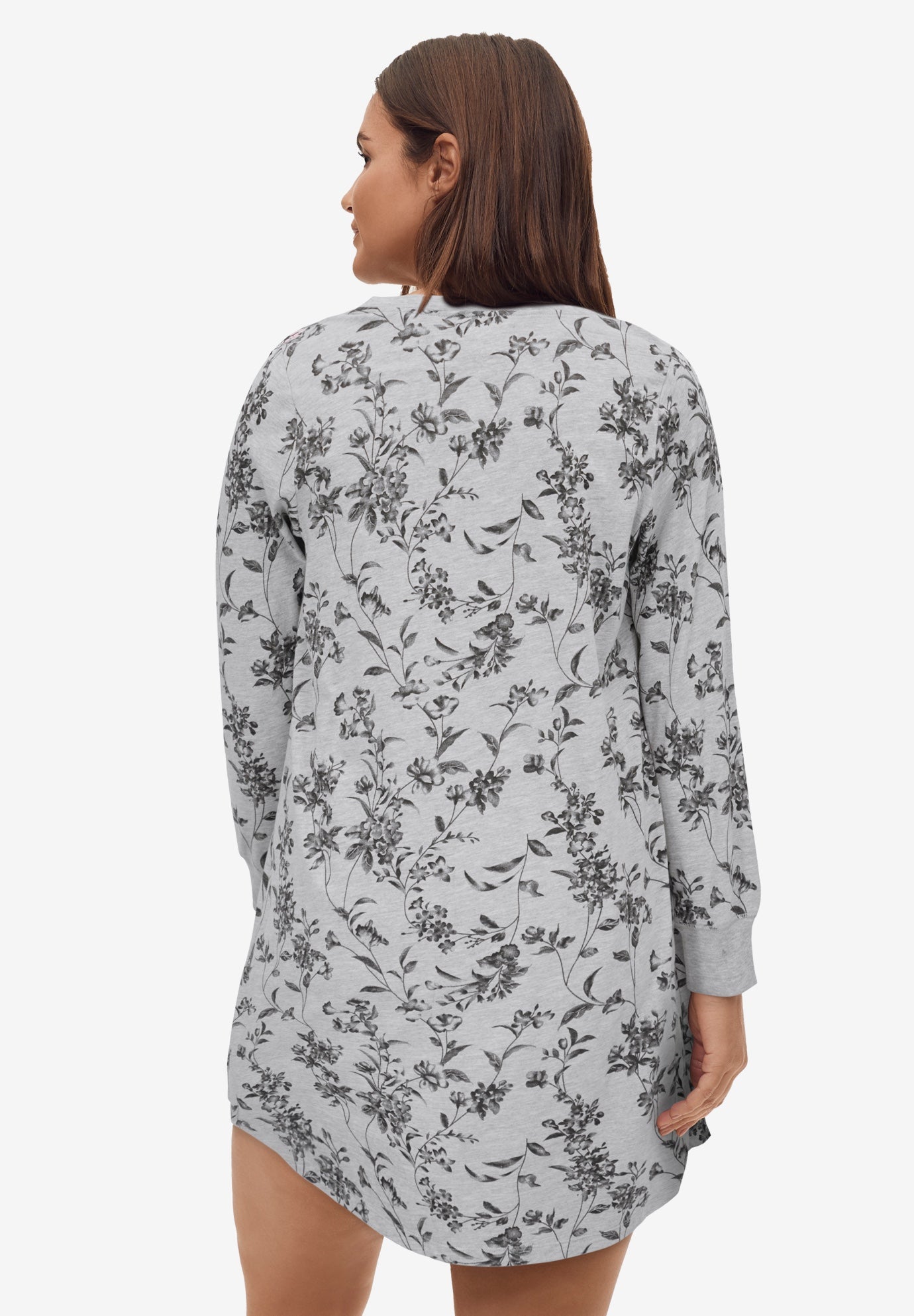 Long Sleeve Henley Sleepshirt image number 1