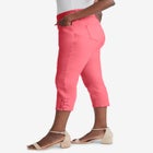 Comfort Waist Stretch Denim Lace-Up Capri image number null