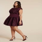 Shirred Flare Mini Dress image number null