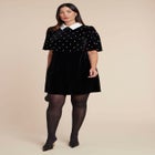 Embellished Puff Sleeve Mini Dress image number null