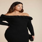 Cableknit Off Shoulder Maxi Dress image number null