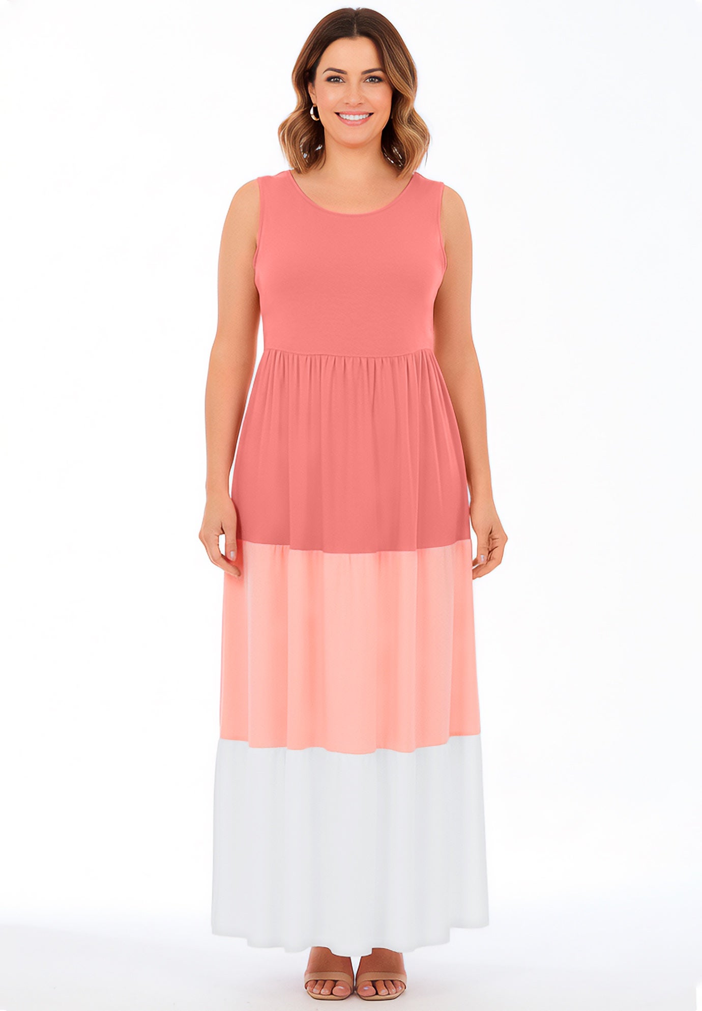 Colorblock Tiered Dress image number 0