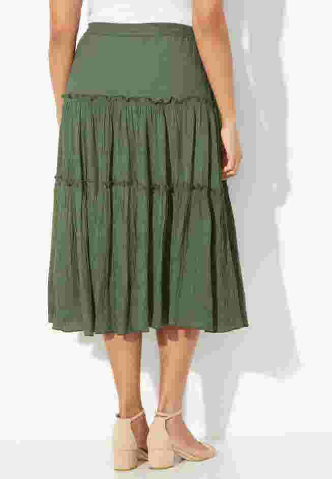 Tiered Midi Skirt image number 1