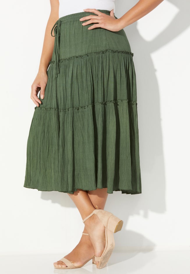 Tiered Midi Skirt image number 2