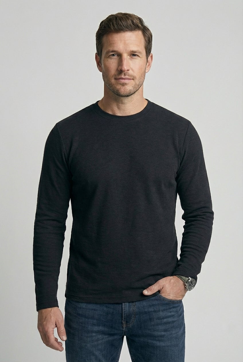 Long Sleeve Ribbed Crewneck image number 2
