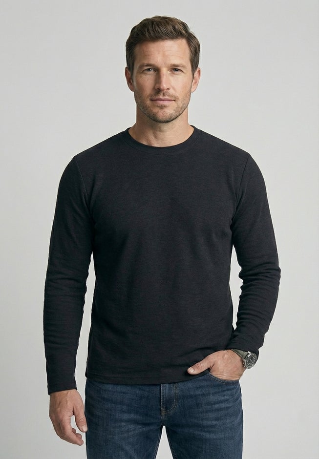 Long Sleeve Ribbed Crewneck image number 2