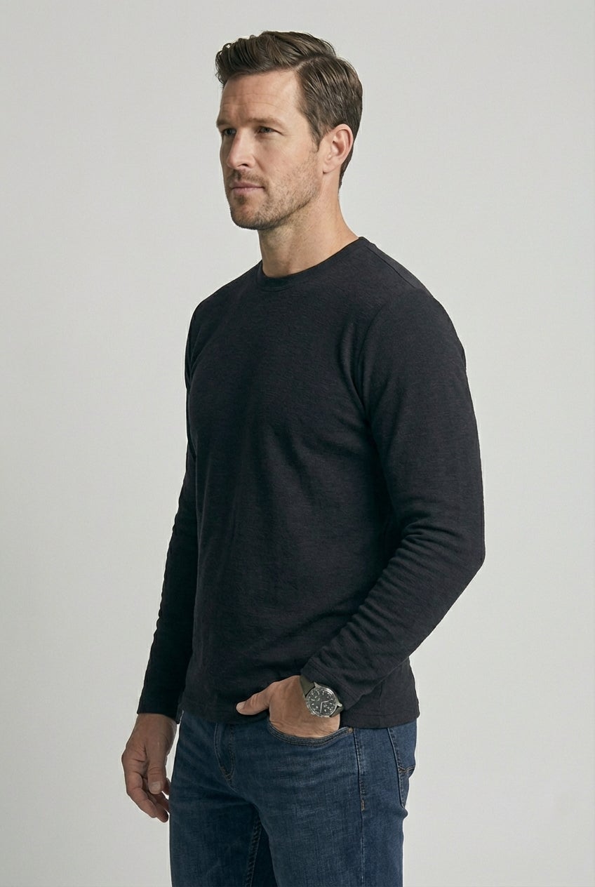 Long Sleeve Ribbed Crewneck image number 3