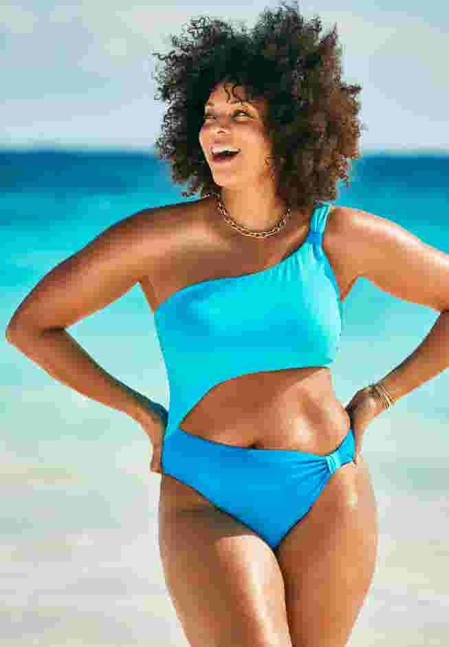 Adjustable One Shoulder One Piece image number 0