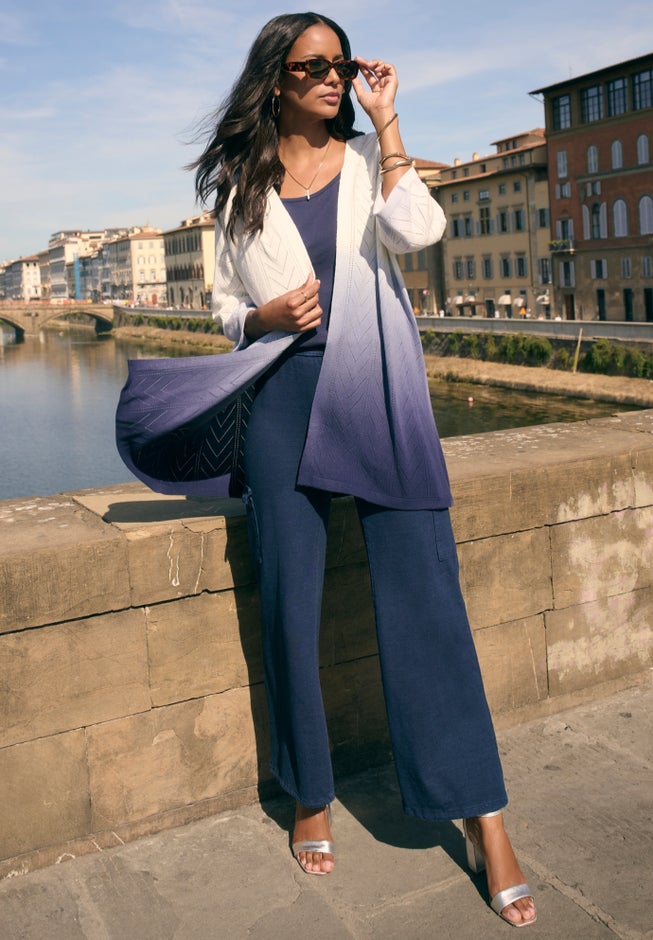 Wide Leg Cargo Knit Jean image number 3