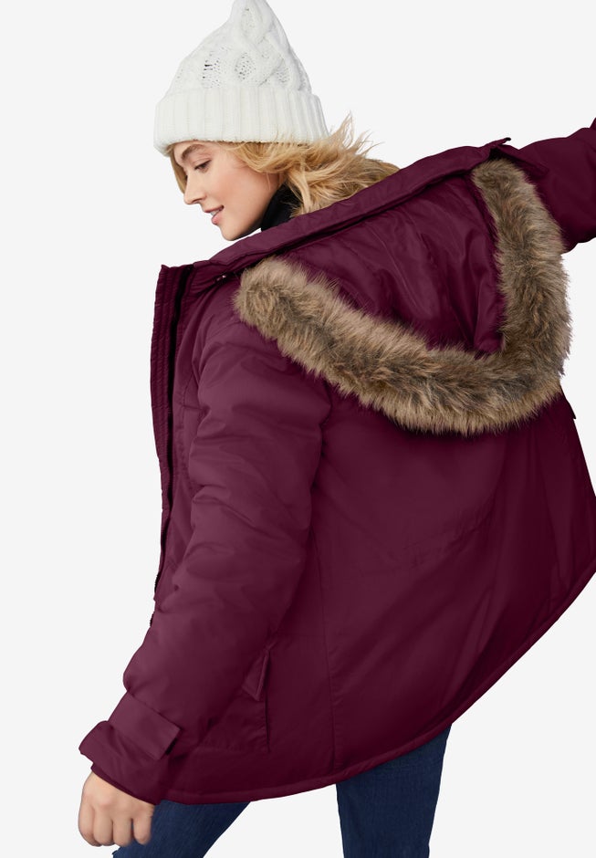 Faux Fur Trim Parka image number 1